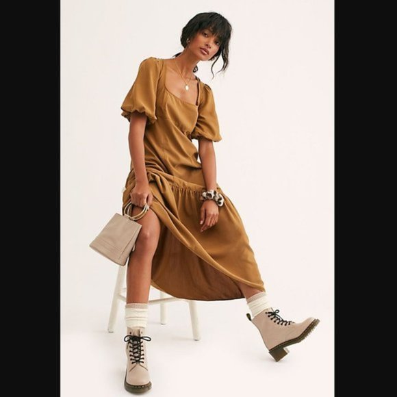 Free People Dresses & Skirts - Free people NWT Jordan dress warm tobacco L size